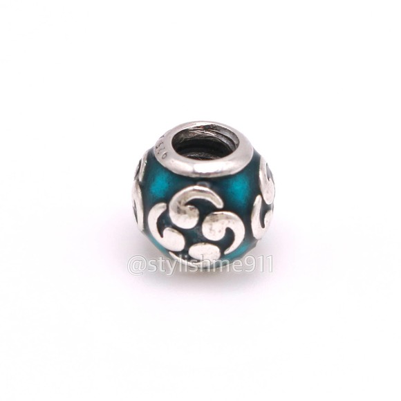 Authentic PANDORA Turquoise Comma Charm - 790491EN08 - Picture 8 of 9